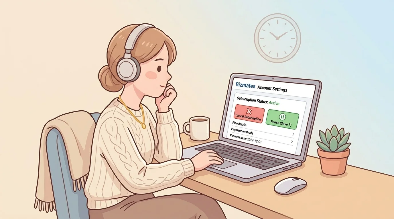 Bizmates（ビズメイツ）の解約方法と注意事項【2026年版】｜締め日・違約金・休会 アイキャッチ