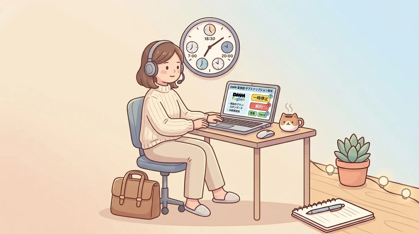 DMM英会話の休会・退会方法を徹底解説｜違い・手続き・注意点【2026年版】
