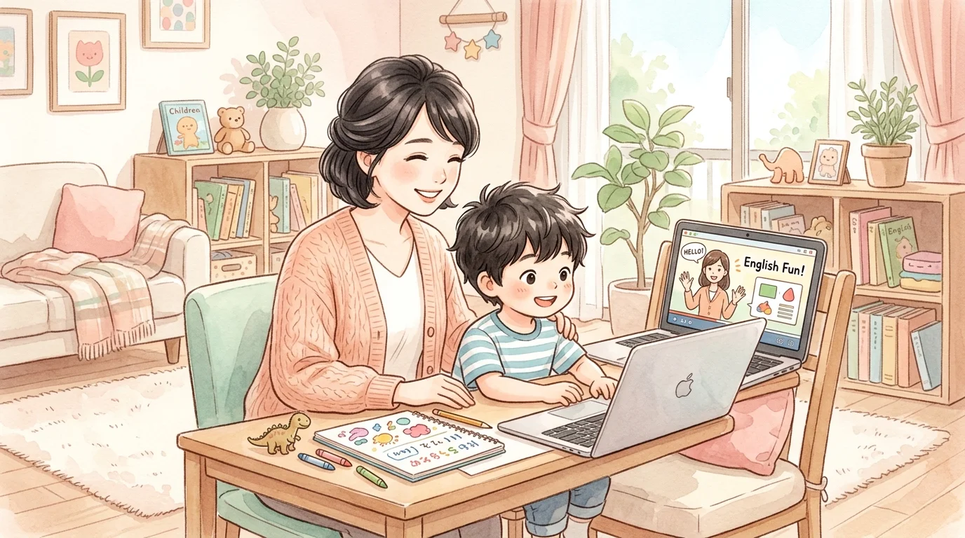 【親が本音レビュー】Kimini英会話を子供（小1〜中3）で試した結果｜効果・口コミ・料金まとめ【2026年版】 アイキャッチ