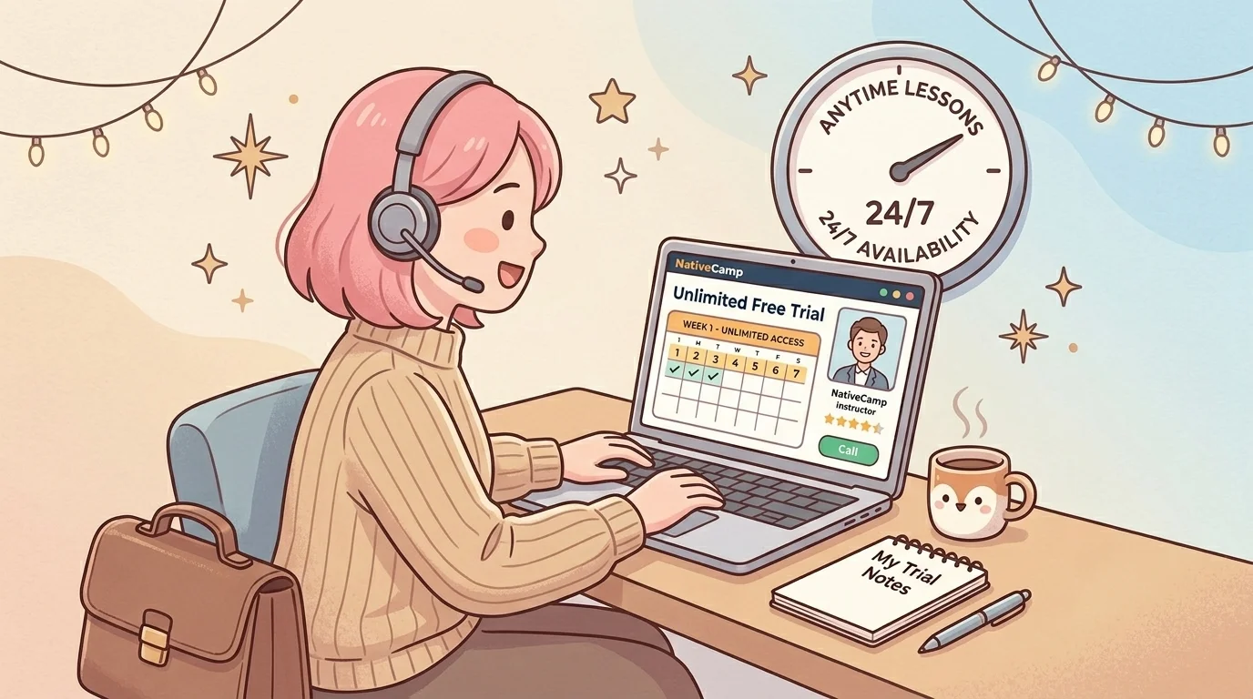 ネイティブキャンプの7日間無料体験を徹底解説｜申込方法・500コイン・注意点【2026年版】