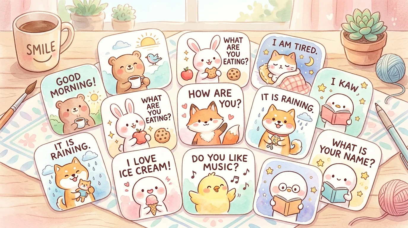 絵で見てパッと英会話の学習風景