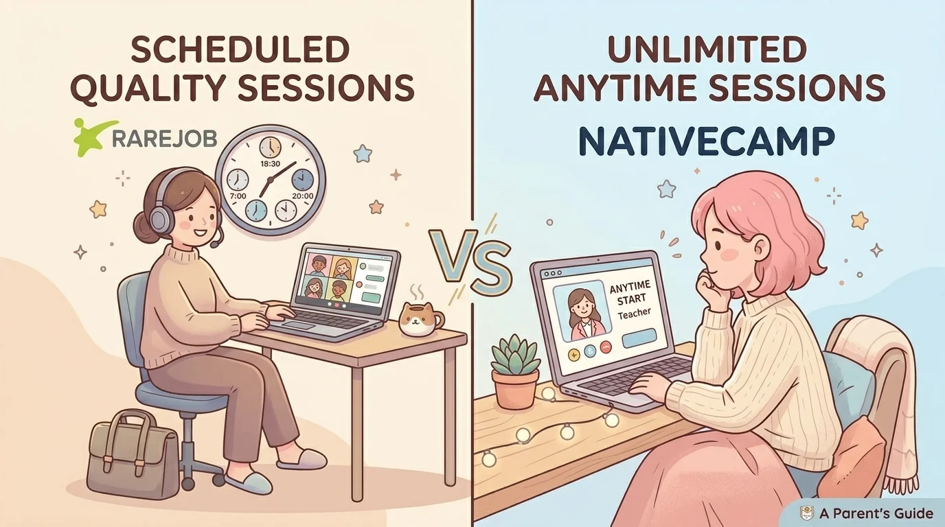 レアジョブ英会話 vs ネイティブキャンプ｜受け放題 vs 回数制・料金・講師を徹底比較【2026年版】